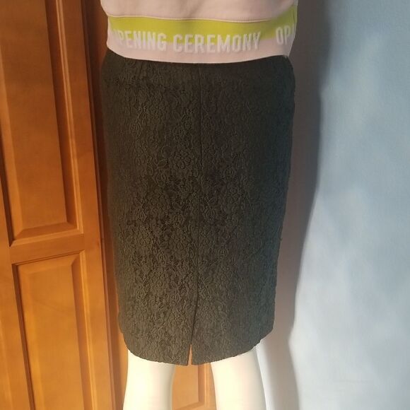 Ann Taylor green lace skirt - Picture 3 of 9